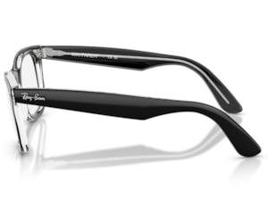 Óculos de Grau Ray Ban Wayfarer Ease Preto Translúcido RX4340V 2034-50
