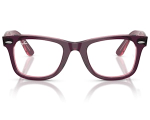 Óculos de Grau Ray Ban Wayfarer Ease Violeta Translúcido RX4340V 8364-50