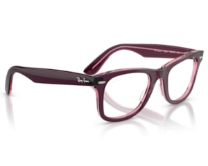 Óculos de Grau Ray Ban Wayfarer Ease Violeta Translúcido RX4340V 8364-50