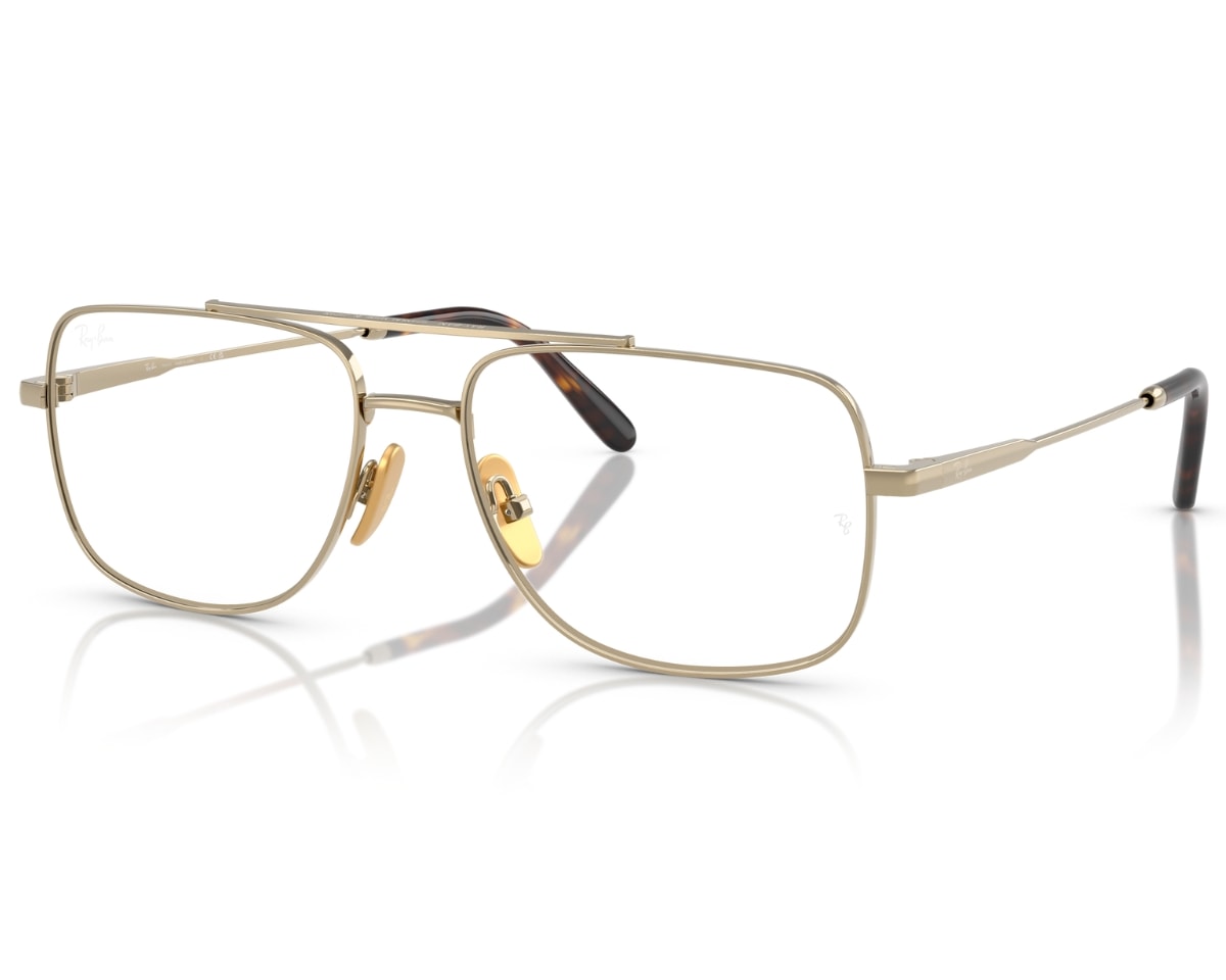 Óculos de Grau Ray Ban William Titanium Dourado RX8797 1246-58