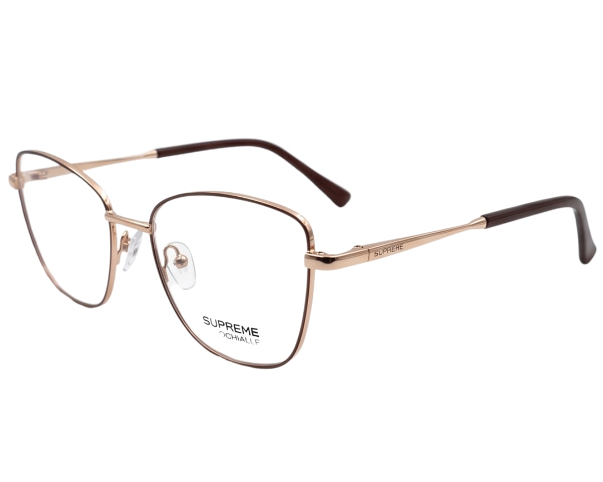Óculos de Grau Supreme Ochialle Marrom e Dourado SM25040 C2-52