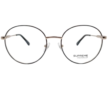 Óculos de Grau Supreme Ochialle Preto e Prata ISA61026 C1-50