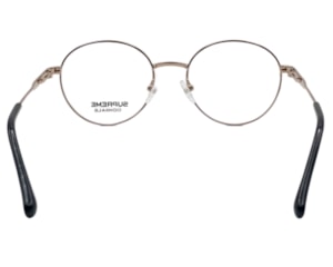 Óculos de Grau Supreme Ochialle Preto e Prata ISA61026 C1-50