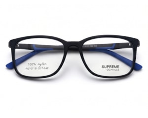 Óculos de Grau Supreme Ochialle Preto Fosco e Azul FG707 C2-51
