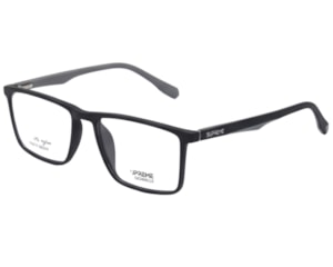 Óculos de Grau Supreme Ochialle Preto Fosco  e Cinza FG717 C3-55