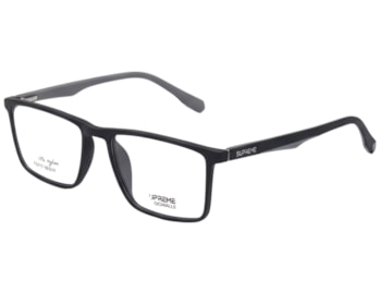 Óculos de Grau Supreme Ochialle Preto Fosco  e Cinza FG717 C3-55