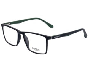 Óculos de Grau Supreme Ochialle Preto Fosco e Verde FG717 C5-55