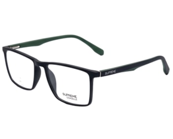 Óculos de Grau Supreme Ochialle Preto Fosco e Verde FG717 C5-55