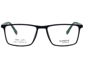 Óculos de Grau Supreme Ochialle Preto Fosco e Verde FG717 C5-55