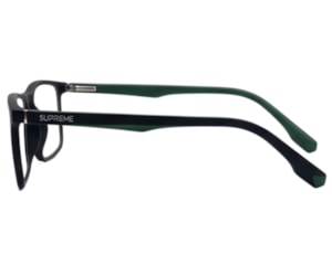Óculos de Grau Supreme Ochialle Preto Fosco e Verde FG717 C5-55
