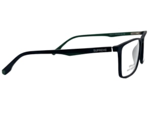 Óculos de Grau Supreme Ochialle Preto Fosco e Verde FG717 C5-55