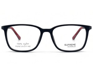 Óculos de Grau Supreme Ochialle Preto Fosco e Vermelho FG707 C1-51