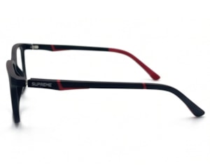 Óculos de Grau Supreme Ochialle Preto Fosco e Vermelho FG707 C1-51
