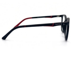 Óculos de Grau Supreme Ochialle Preto Fosco e Vermelho FG707 C1-51