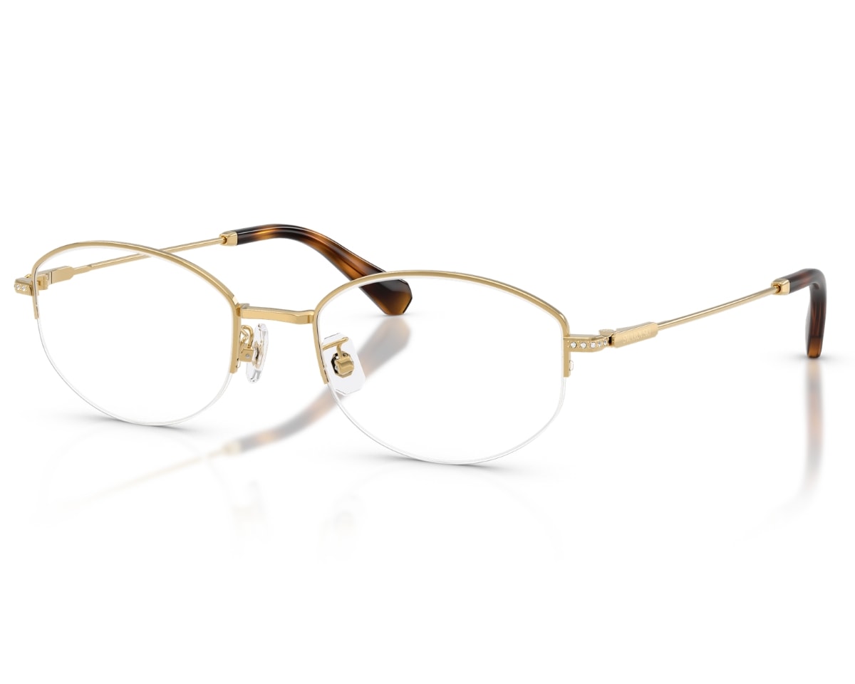 スワロフスキー　no9 Óculos de Grau Swarovski Science Of Facets Dourado SK1028TD 4013