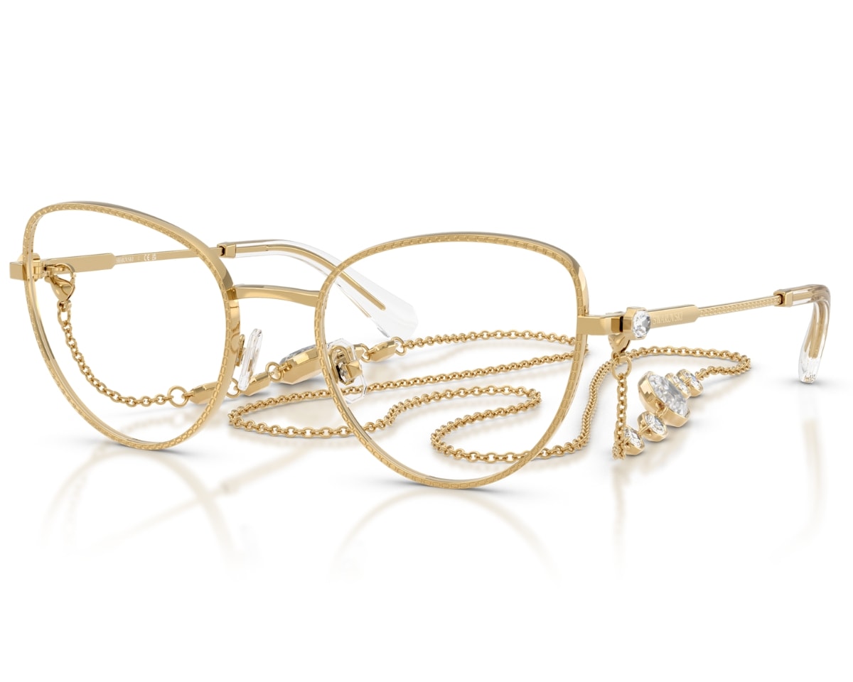 Óculos de Grau Swarovski Science Of Facets Dourado SK1022 4039-54