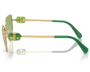 Óculos de Grau Swarovski Science Of Facets Dourado Verde SK7003 40042-57