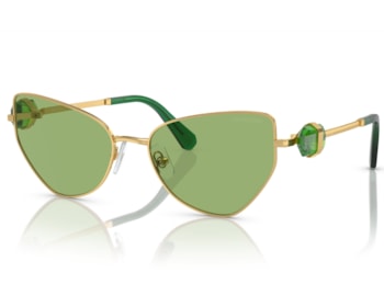 Óculos de Grau Swarovski Science Of Facets Dourado Verde SK7003 40042-57