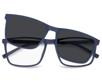 Óculos de Grau Tommy Hilfiger Clip On Azul Fosco Polarizado TH2320/C PJP-56