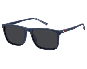 Óculos de Grau Tommy Hilfiger Clip On Azul Fosco Polarizado TH2320/C PJP-56