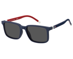 Óculos de Grau Tommy Hilfiger Clip On Azul Fosco Polarizado TH2377/C PJP-54