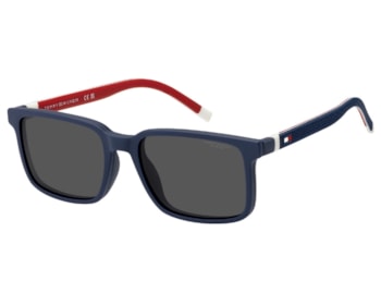 Óculos de Grau Tommy Hilfiger Clip On Azul Fosco Polarizado TH2377/C PJP-54