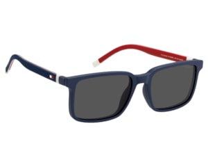 Óculos de Grau Tommy Hilfiger Clip On Azul Fosco Polarizado TH2377/C PJP-54