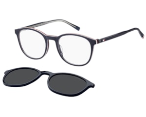 Óculos de Grau Tommy Hilfiger Clip On Azul Polarizado TH2268/C PJP-51
