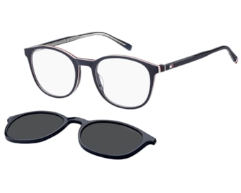 Óculos de Grau Tommy Hilfiger Clip On Azul Polarizado TH2268/C PJP-51