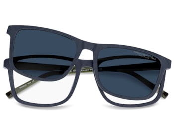 Óculos de Grau Tommy Hilfiger Clip On Azul Polarizado TH2281C RNB-55