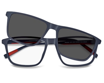 Óculos de Grau Tommy Hilfiger Clip On Azul Polarizado TH2326/C PJP-57