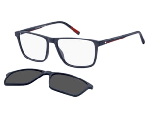 Óculos de Grau Tommy Hilfiger Clip On Azul Polarizado TH2326/C PJP-57