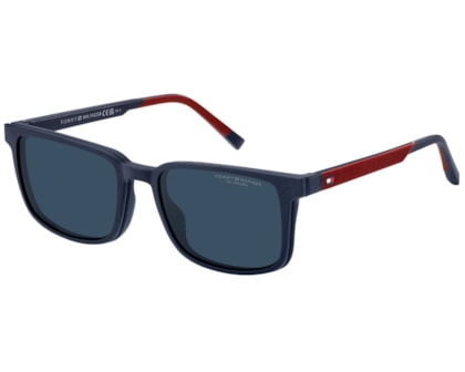 Óculos de Grau Tommy Hilfiger Clip On Polarizado Azul TH 2145/CS 8RU-55