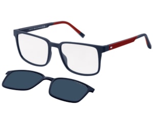 Óculos de Grau Tommy Hilfiger Clip On Polarizado Azul TH 2145/CS 8RU-55