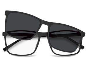 Óculos de Grau Tommy Hilfiger Clip On Preto Fosco Polarizado TH2320/C 807-56