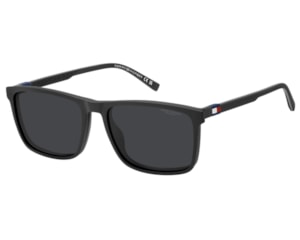 Óculos de Grau Tommy Hilfiger Clip On Preto Fosco Polarizado TH2320/C 807-56