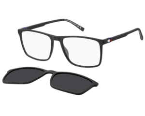 Óculos de Grau Tommy Hilfiger Clip On Preto Fosco Polarizado TH2320/C 807-56