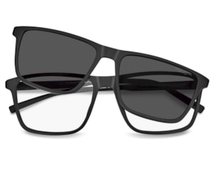 Óculos de Grau Tommy Hilfiger Clip On Preto Fosco Polarizado TH2326/C 807-57