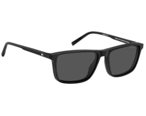 Óculos de Grau Tommy Hilfiger Clip On Preto Fosco Polarizado TH2326/C 807-57