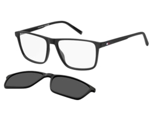 Óculos de Grau Tommy Hilfiger Clip On Preto Fosco Polarizado TH2326/C 807-57
