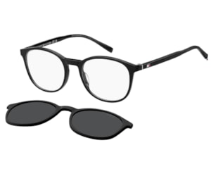 Óculos de Grau Tommy Hilfiger Clip On Preto Polarizado TH2268/C 003-51