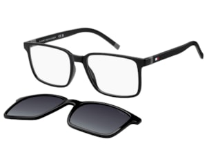 Óculos de Grau Tommy Hilfiger Clip On Preto Polarizado TH2377/C 807-54