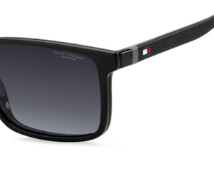 Óculos de Grau Tommy Hilfiger Clip On Preto Polarizado TH2377/C 807-54