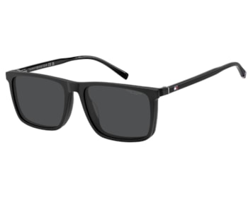 Óculos de Grau Tommy Hilfiger Clip On Preto Polarizado TH2391/C 003-56