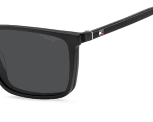 Óculos de Grau Tommy Hilfiger Clip On Preto Polarizado TH2391/C 003-56