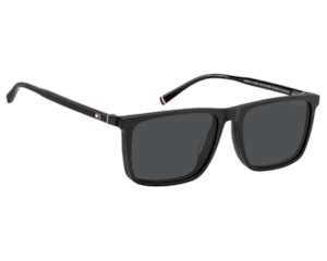 Óculos de Grau Tommy Hilfiger Clip On Preto Polarizado TH2391/C 003-56
