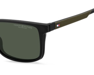 Óculos de Grau Tommy Hilfiger Clip On Preto Verde Polarizado TH2145CS 7ZJ-55