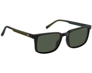 Óculos de Grau Tommy Hilfiger Clip On Preto Verde Polarizado TH2145CS 7ZJ-55