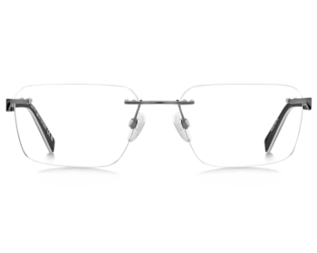 Óculos de Grau Tommy Hilfiger Preto Fosco Cinza TH2323 KJ1-55