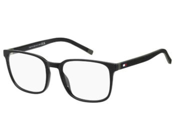 Óculos de Grau Tommy Hilfiger Sporty Preto Fosco TH2380 7ZJ-56